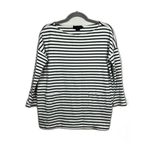 Hatch Tops - HATCH Black White Stripe Maternity Long Sleeve Top Shirt Blouse Women's Size 2 M